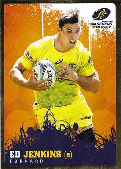 2016 Tap 'N' Play Rugby Trading Cards - Parallel Gold Border #64 Ed Jenkins Front
